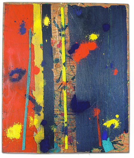 Untitled SFMP-6 () – Mixed media, oil paint and powdered pigment on wood